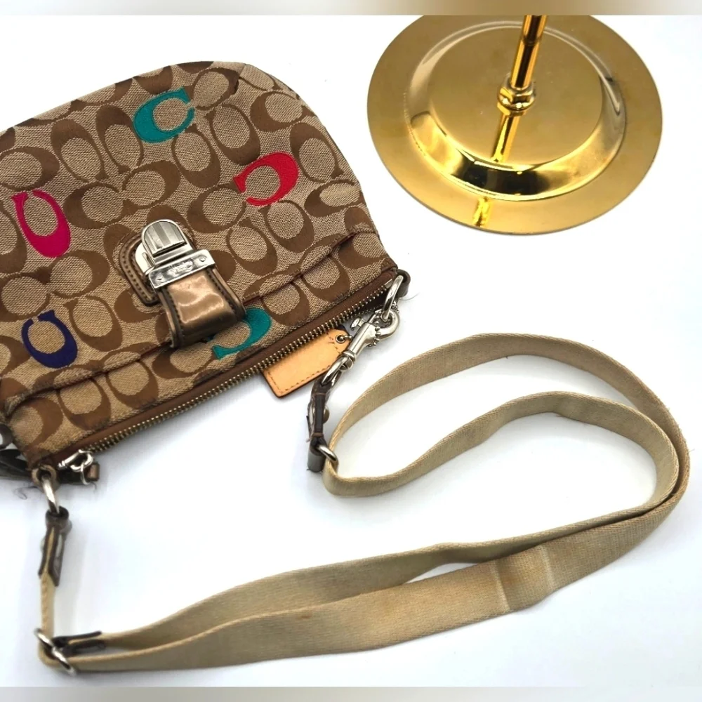COACH Poppy Y2K Crossbody Colorful Signature C Print 2 Tags